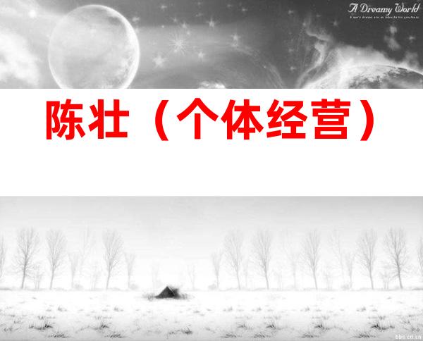 陈壮（个体经营）